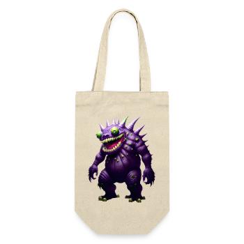 Purple Green Monster - Geschenkbeutel für Flaschen - Natur - Vorne