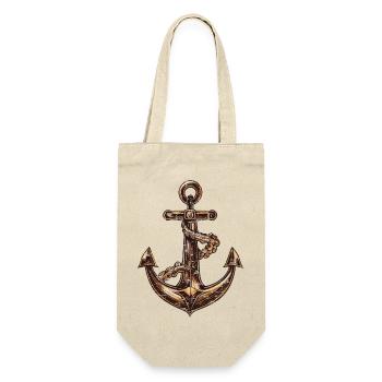 Anchor Brown Sailing Sailboat Motorboat - Gift Bag for Bottles - nature - Front