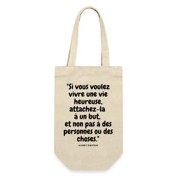 vivre une vie heureuse - Sac à bouteille - nature - Devant