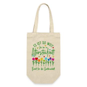 Altersteilzeit Garten Bereit für die Gartenarbeit - Geschenkbeutel für Flaschen - Natur - Vorne