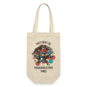 Paragliding Gleitschirm Paragleiter Paraglider - Gift Bag for Bottles - nature - Front