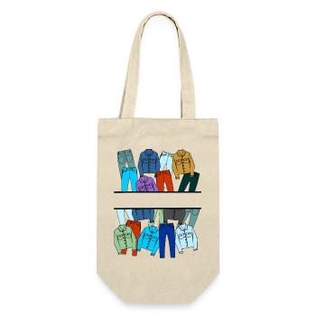 Jeans clothing logo - Gift Bag for Bottles - nature - Front