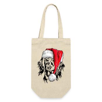 Père Noël Teckel à poil long Noël chiens Wilsigns - Sac à bouteille - nature - Devant