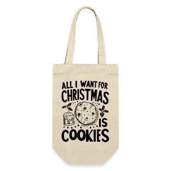 Tout ce que je veux pour Noël, ce sont des biscuits - Sac à bouteille - nature - Devant