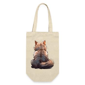 Munchkin Katze - Geschenkbeutel für Flaschen - Natur - Vorne