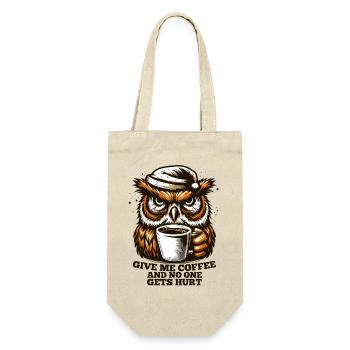 Owl Coffee Tired Gift - Gift Bag for Bottles - nature - Front