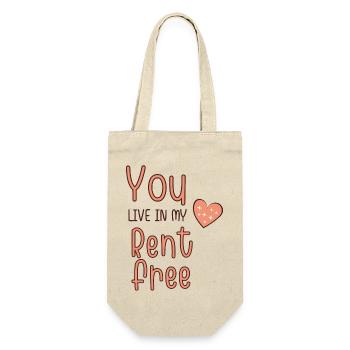 You Live in my Heart Rentfree - Gift Bag for Bottles - nature - Front