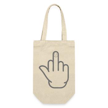 Middle finger - Gift Bag for Bottles - nature - Front