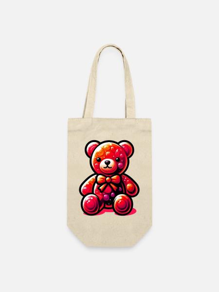Bär - Geschenkbeutel für Flaschen - Natur