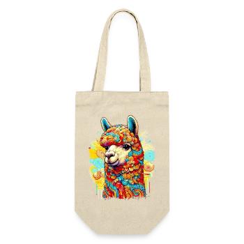 Alpaca - Gift Bag for Bottles - nature - Front