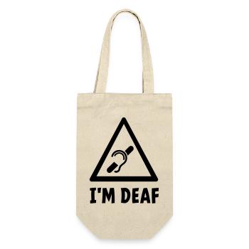 I'm deaf. Deaf, hard of hearing, deafness. - Gift Bag for Bottles - nature - Front