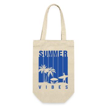 Sommer Illustration Sommer Blumenkunst Blume Meer - Geschenkbeutel für Flaschen - Natur - Vorne