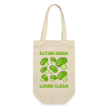 Vegetarian, eating green, living clean - Gift Bag for Bottles - nature - Front
