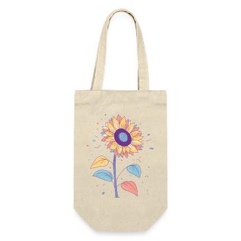 Sonnenblume - Geschenkbeutel für Flaschen - Natur - Vorne