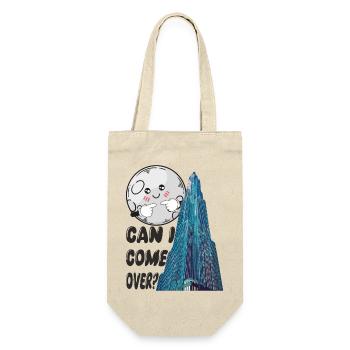 can i come over? - Geschenkbeutel für Flaschen - Natur - Vorne