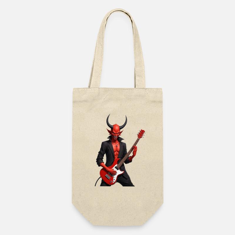 Devil with red electric guitar - Gift Bag for Bottles - nature