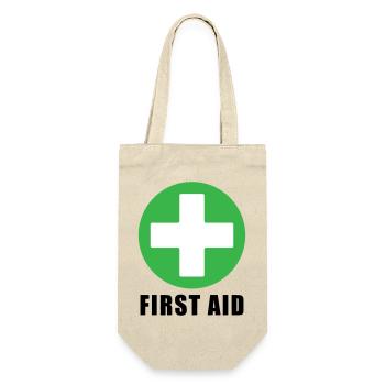 First Aid Medical Cross Sicherheitssymbol Vektor-Symbol - Geschenkbeutel für Flaschen - Natur - Vorne