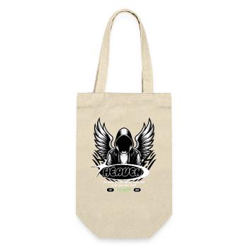 Heaven Engel im Hoodie - Engelflügel - Geschenkbeutel für Flaschen - Natur - Vorne