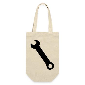 Wrench Silhoue - Gift Bag for Bottles - nature - Front