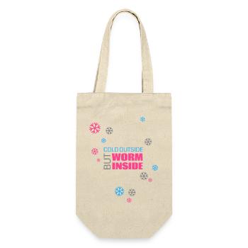 Cold outside but worm inside - Gift Bag for Bottles - nature - Front