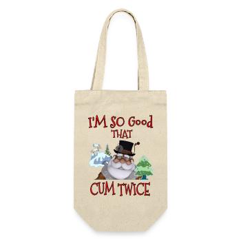 Santa Jingle Twice - Gift Bag for Bottles - nature - Front