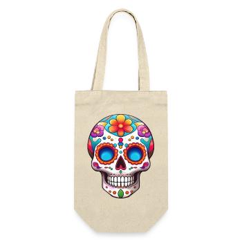 Vibrant Sugar Skull Floral Mexican - Gift Bag for Bottles - nature - Front