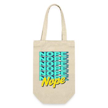 NOPE – Bold & Sassy Statement - Gift Bag for Bottles - nature - Front
