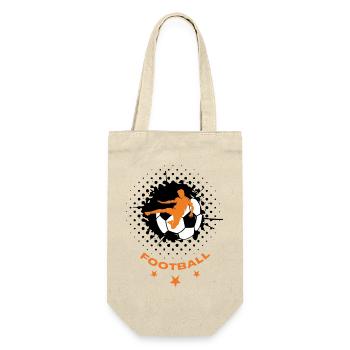 Fußball - Geschenkbeutel für Flaschen - Natur - Vorne