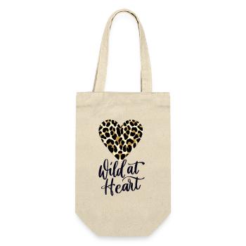 Wild at Heart. Leopard print - Gift Bag for Bottles - nature - Front