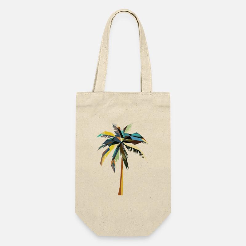 Palmier géométrique – Tropical Polygon Design - Sac à bouteille - nature
