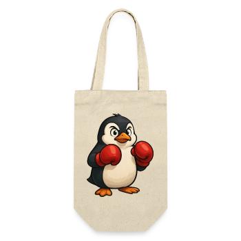 Cool pingouin boxer se bat dans la conception de dessin animé - Sac à bouteille - nature - Devant