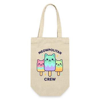 Meowpolitan Crew - Kawaii Icy Cat Trio - Gift Bag for Bottles - nature - Front