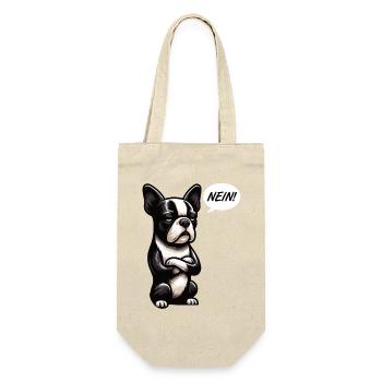 Nein Boston Terrier Boston Boston terrier besitzer - Geschenkbeutel für Flaschen - Natur - Vorne