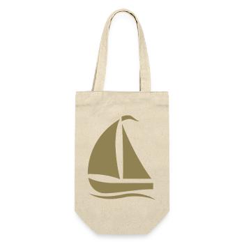 Silhouette de voilier minimaliste Mer du Nord - Sac à bouteille - nature - Devant