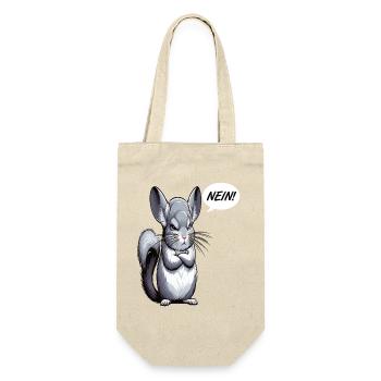 Nein Chinchilla Chinchillas Chinchillabesitzer - Geschenkbeutel für Flaschen - Natur - Vorne