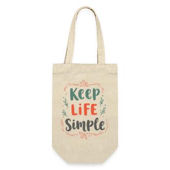Minimalist Keep Life Simple Quote - Gift Bag for Bottles - nature - Front