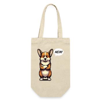 Nein Corgi Corgis Welsh Corgi Corgibesitzer Corgis - Geschenkbeutel für Flaschen - Natur - Vorne