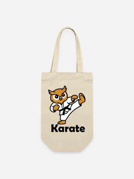 Karate Owl - Gift Bag for Bottles - nature