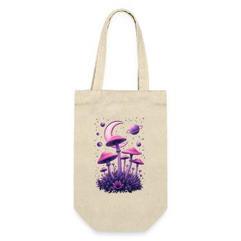 Mystical mushroom galaxy in neon look - Gift Bag for Bottles - nature - Front