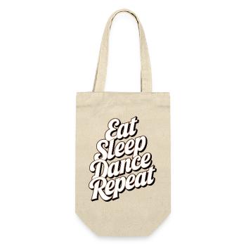 Motivational SleepDance Repeat Text - Gift Bag for Bottles - nature - Front