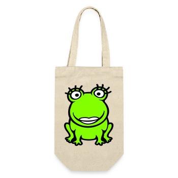 Frog Girl Eyelashes Pretty Woman Female Girl - Gift Bag for Bottles - nature - Front