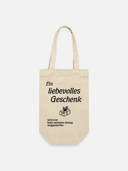 Ein liebevolles Geschenk - Geschenkbeutel für Flaschen - Natur