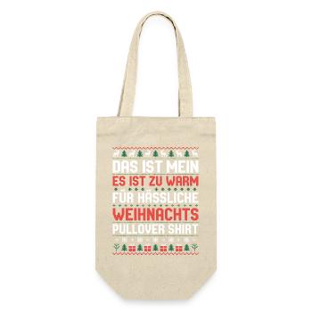 Das ist mein hässlicher Weihnachtspullover - Geschenkbeutel für Flaschen - Natur - Vorne