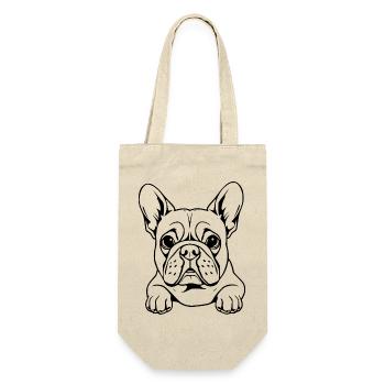 Cadeau de Noël du bouledogue français - Sac à bouteille - nature - Devant