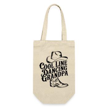 Cool Grandpa Line Danse – Chapeau de cowboy et bottes - Sac à bouteille - nature - Devant