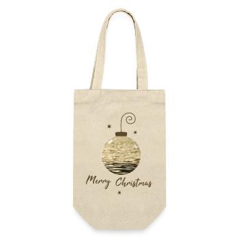 Boule de Noël en ornement doré du sapin de Noël - Sac à bouteille - nature - Devant