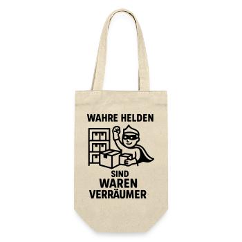 waren verräumer helden - Geschenkbeutel für Flaschen - Natur - Vorne