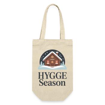 Hygge-Saison Gemütliche Winterhütte Dänischer Lebensstil - Geschenkbeutel für Flaschen - Natur - Vorne