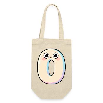 Zero Kawaii lächelt - Geschenkbeutel für Flaschen - Natur - Vorne