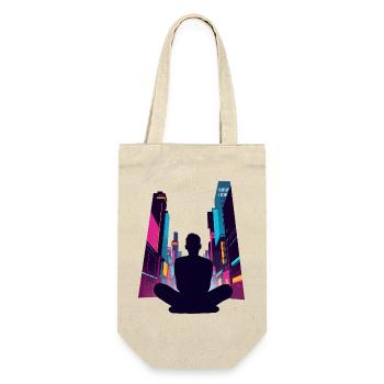 Zen in der Neonstadt - Geschenkbeutel für Flaschen - Natur - Vorne